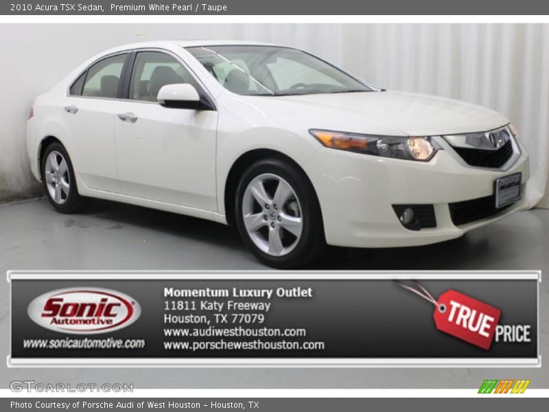 Premium White Pearl / Taupe 2010 Acura TSX Sedan