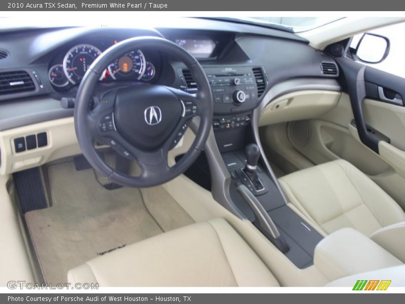Premium White Pearl / Taupe 2010 Acura TSX Sedan