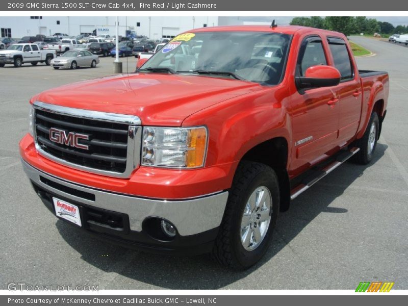 Fire Red / Light Cashmere 2009 GMC Sierra 1500 SLT Crew Cab 4x4