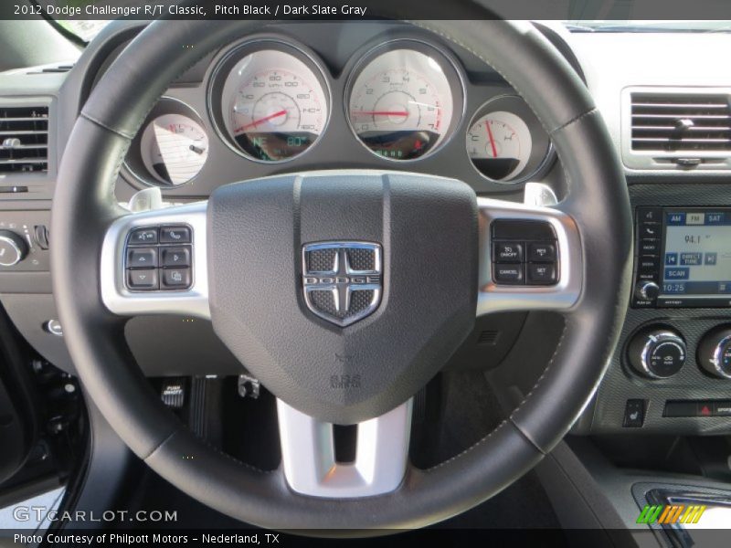 Pitch Black / Dark Slate Gray 2012 Dodge Challenger R/T Classic