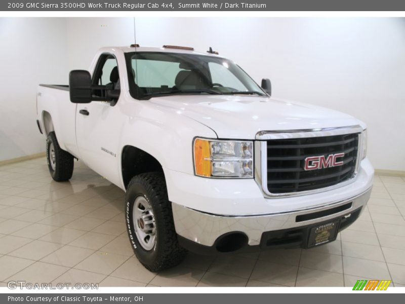 Summit White / Dark Titanium 2009 GMC Sierra 3500HD Work Truck Regular Cab 4x4