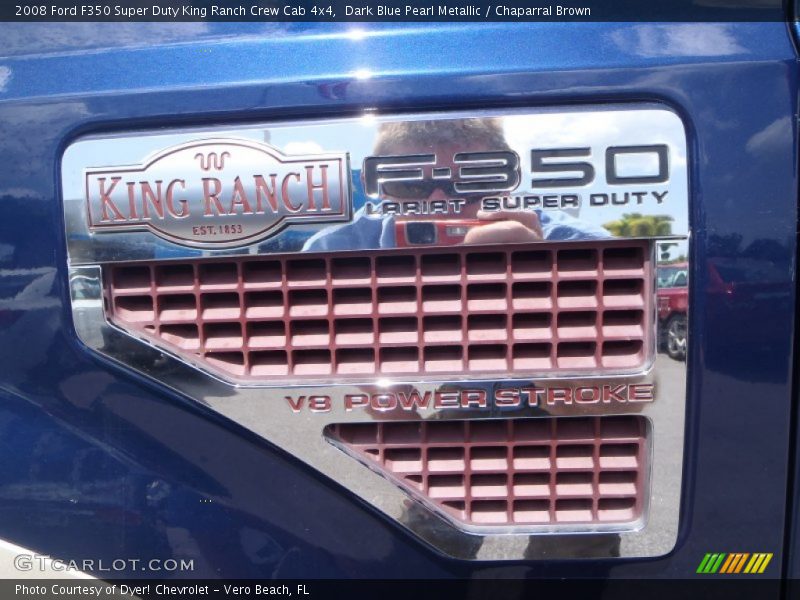 Dark Blue Pearl Metallic / Chaparral Brown 2008 Ford F350 Super Duty King Ranch Crew Cab 4x4