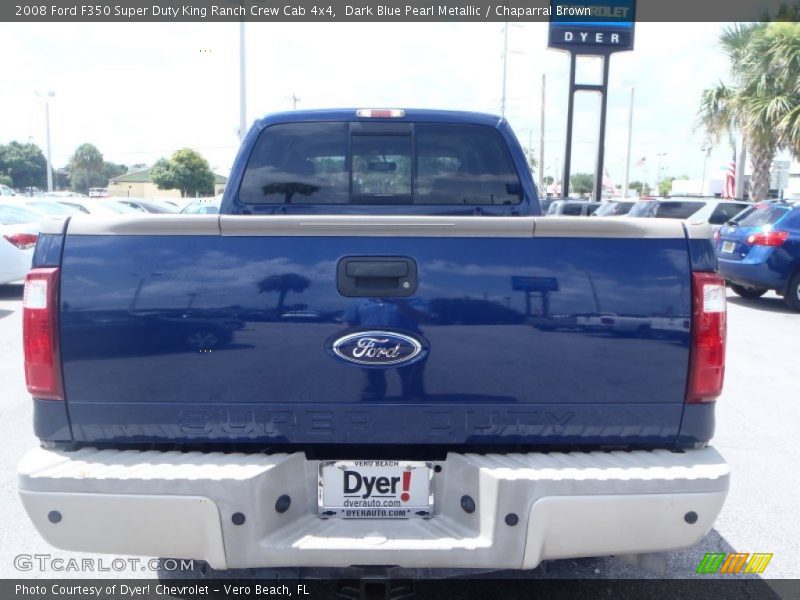 Dark Blue Pearl Metallic / Chaparral Brown 2008 Ford F350 Super Duty King Ranch Crew Cab 4x4