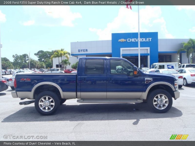 Dark Blue Pearl Metallic / Chaparral Brown 2008 Ford F350 Super Duty King Ranch Crew Cab 4x4
