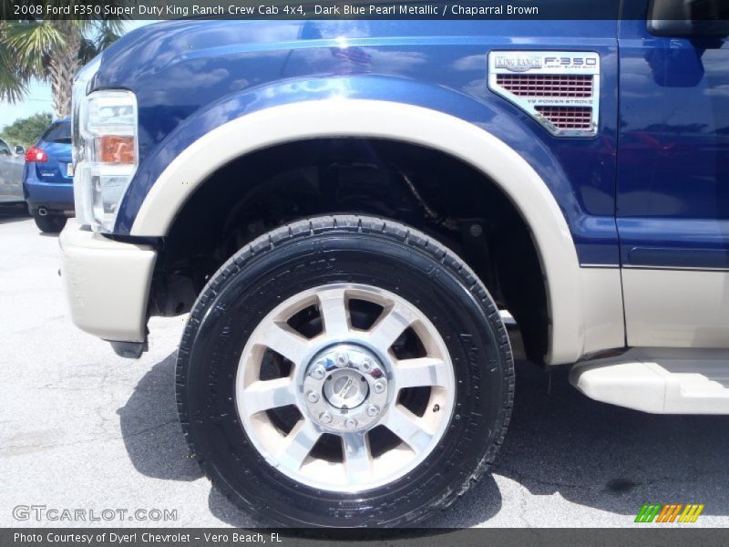 Dark Blue Pearl Metallic / Chaparral Brown 2008 Ford F350 Super Duty King Ranch Crew Cab 4x4