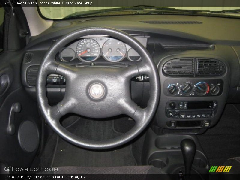 Stone White / Dark Slate Gray 2002 Dodge Neon