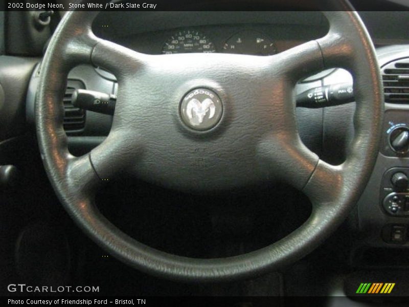 Stone White / Dark Slate Gray 2002 Dodge Neon
