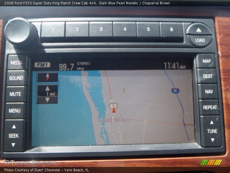 Dark Blue Pearl Metallic / Chaparral Brown 2008 Ford F350 Super Duty King Ranch Crew Cab 4x4