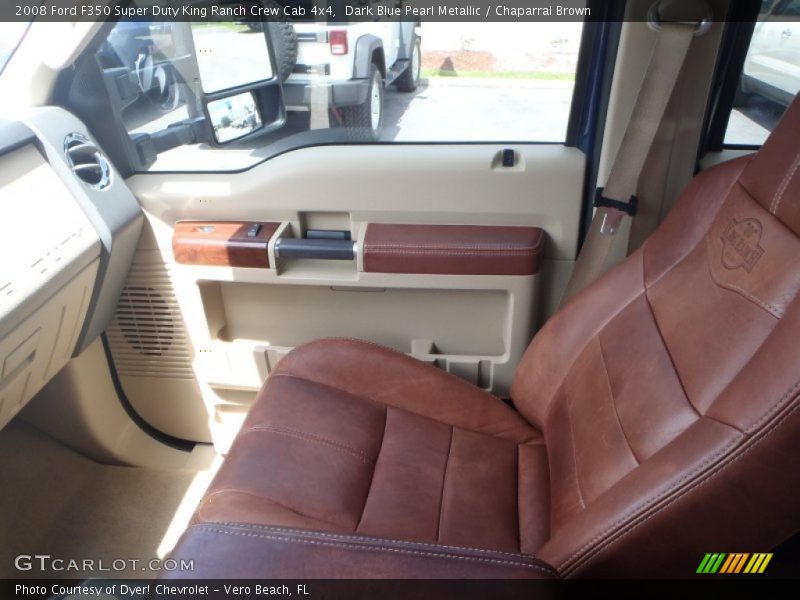 Dark Blue Pearl Metallic / Chaparral Brown 2008 Ford F350 Super Duty King Ranch Crew Cab 4x4