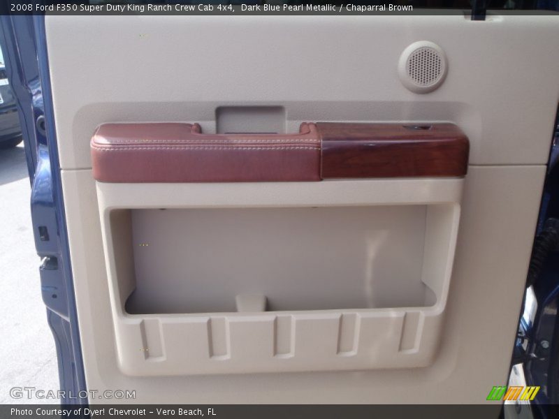 Dark Blue Pearl Metallic / Chaparral Brown 2008 Ford F350 Super Duty King Ranch Crew Cab 4x4