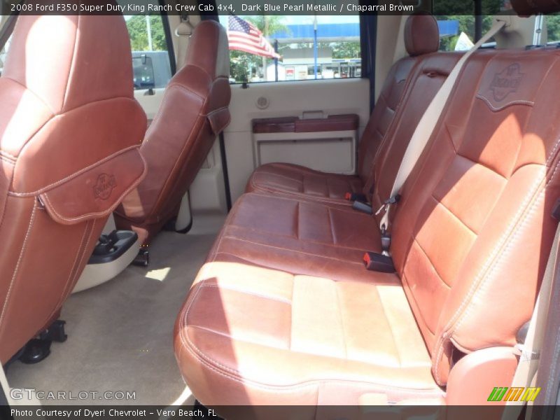 Dark Blue Pearl Metallic / Chaparral Brown 2008 Ford F350 Super Duty King Ranch Crew Cab 4x4