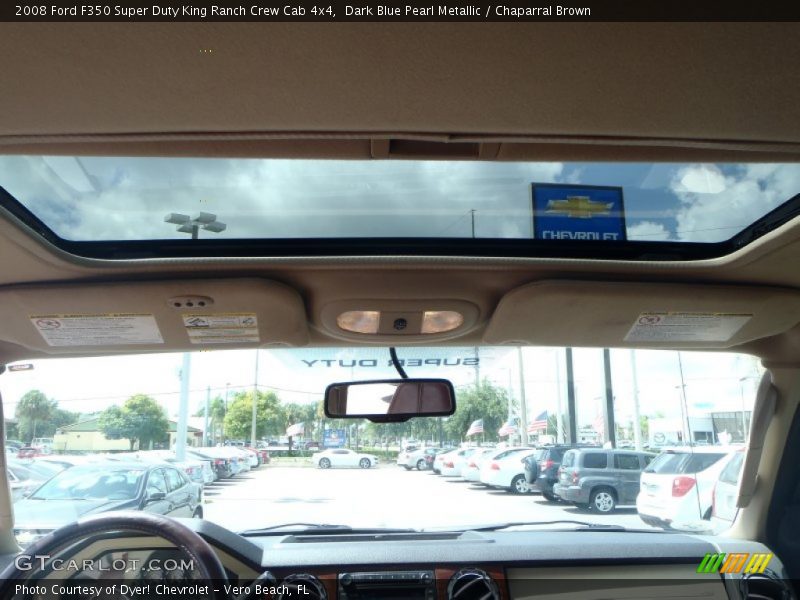 Dark Blue Pearl Metallic / Chaparral Brown 2008 Ford F350 Super Duty King Ranch Crew Cab 4x4