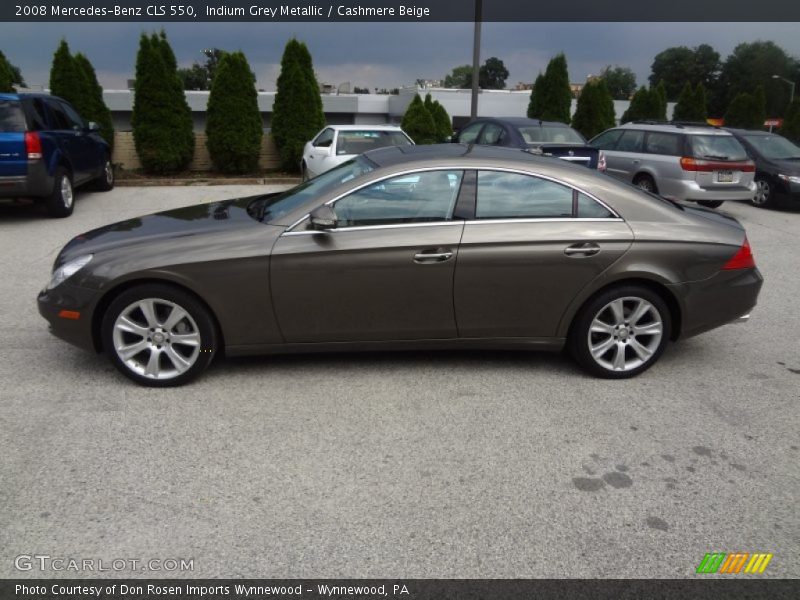 Indium Grey Metallic / Cashmere Beige 2008 Mercedes-Benz CLS 550