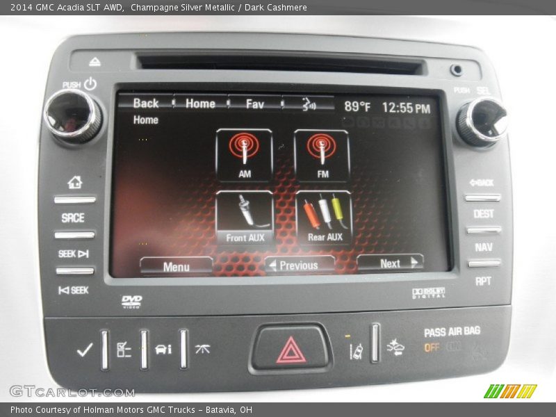 Champagne Silver Metallic / Dark Cashmere 2014 GMC Acadia SLT AWD