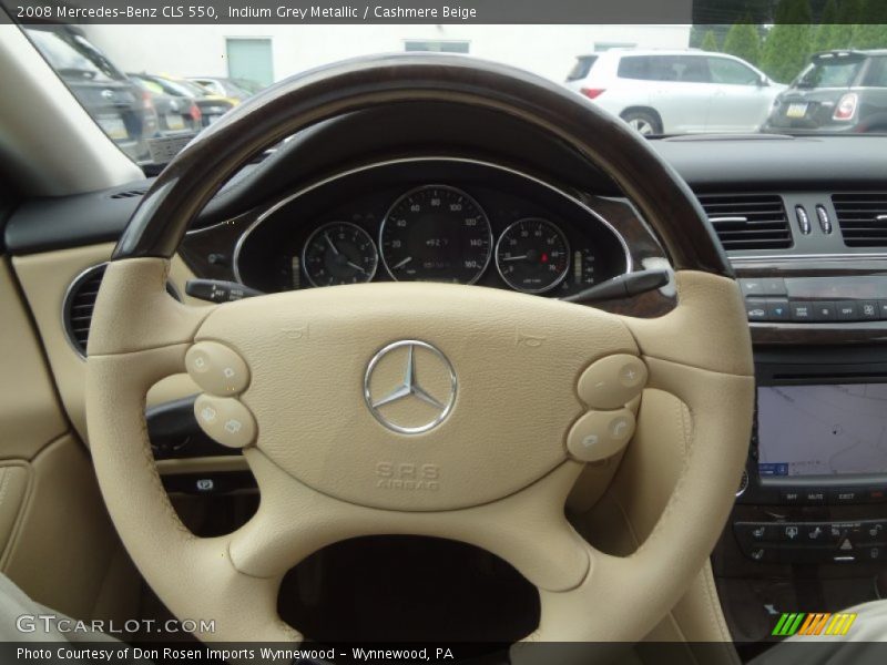 Indium Grey Metallic / Cashmere Beige 2008 Mercedes-Benz CLS 550