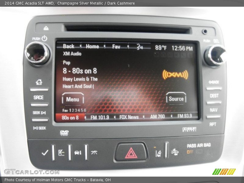 Champagne Silver Metallic / Dark Cashmere 2014 GMC Acadia SLT AWD