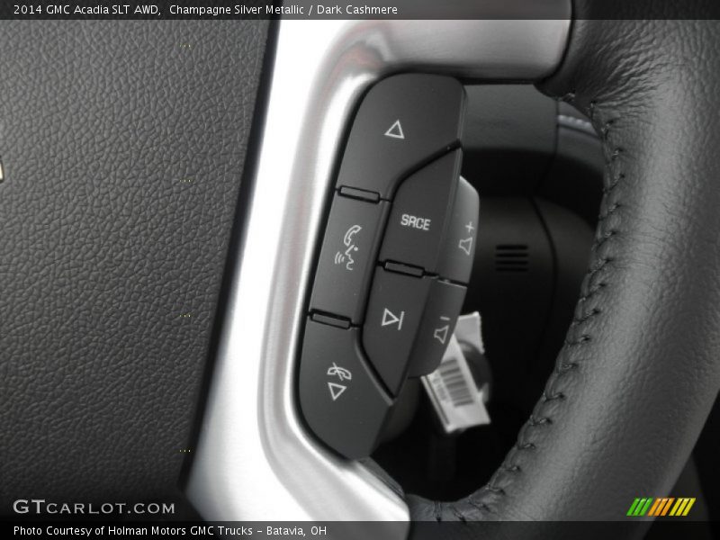 Champagne Silver Metallic / Dark Cashmere 2014 GMC Acadia SLT AWD