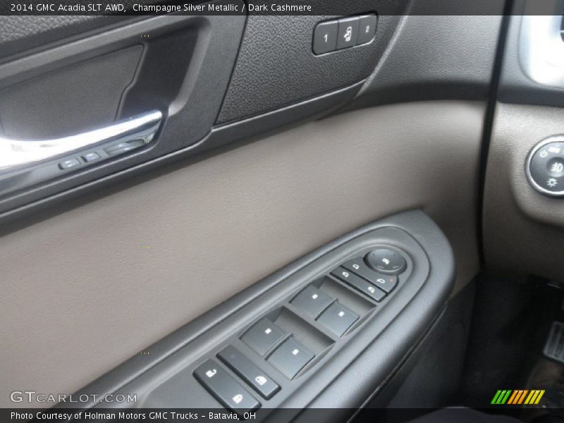 Champagne Silver Metallic / Dark Cashmere 2014 GMC Acadia SLT AWD
