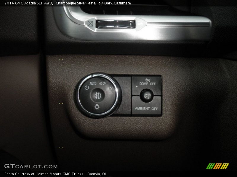 Champagne Silver Metallic / Dark Cashmere 2014 GMC Acadia SLT AWD