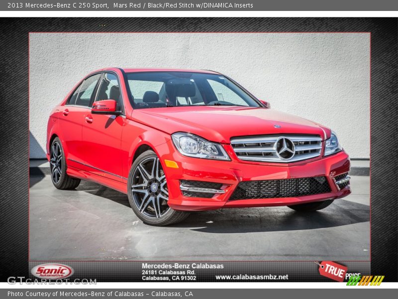 Mars Red / Black/Red Stitch w/DINAMICA Inserts 2013 Mercedes-Benz C 250 Sport