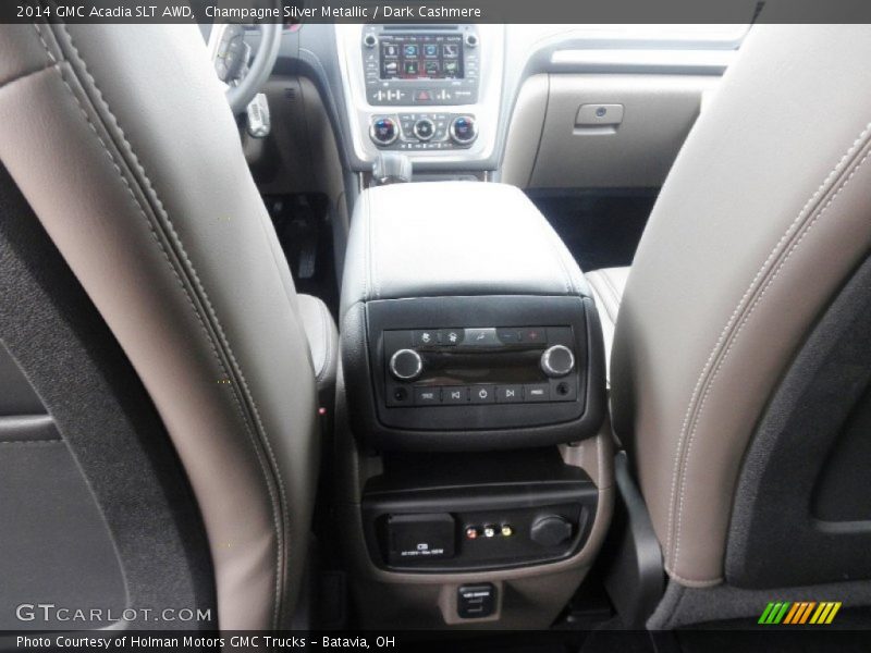 Champagne Silver Metallic / Dark Cashmere 2014 GMC Acadia SLT AWD
