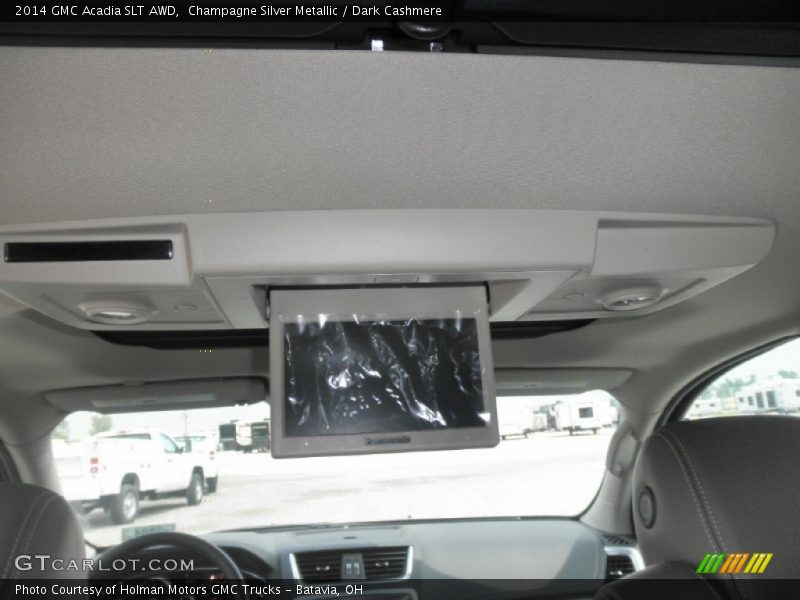 Champagne Silver Metallic / Dark Cashmere 2014 GMC Acadia SLT AWD