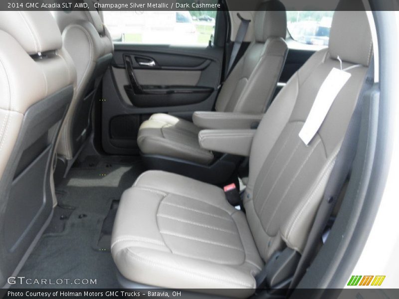 Champagne Silver Metallic / Dark Cashmere 2014 GMC Acadia SLT AWD
