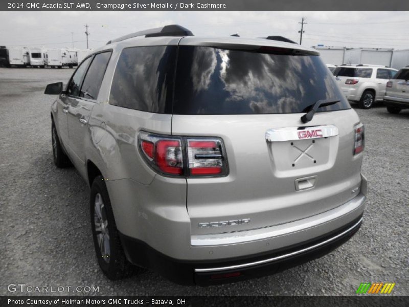 Champagne Silver Metallic / Dark Cashmere 2014 GMC Acadia SLT AWD