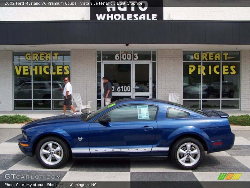 Vista Blue Metallic / Light Graphite 2009 Ford Mustang V6 Premium Coupe