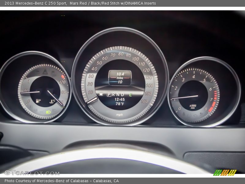 Mars Red / Black/Red Stitch w/DINAMICA Inserts 2013 Mercedes-Benz C 250 Sport