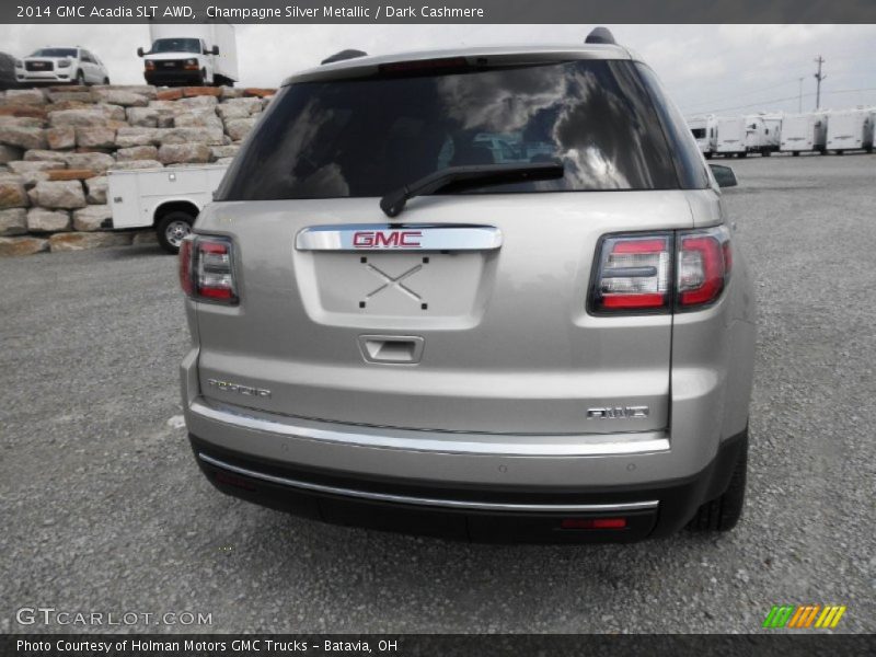 Champagne Silver Metallic / Dark Cashmere 2014 GMC Acadia SLT AWD
