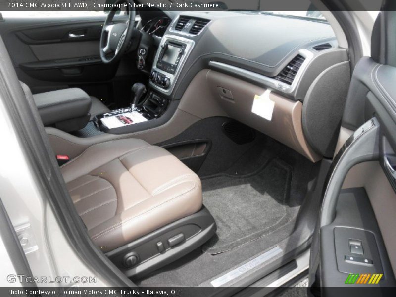 Champagne Silver Metallic / Dark Cashmere 2014 GMC Acadia SLT AWD