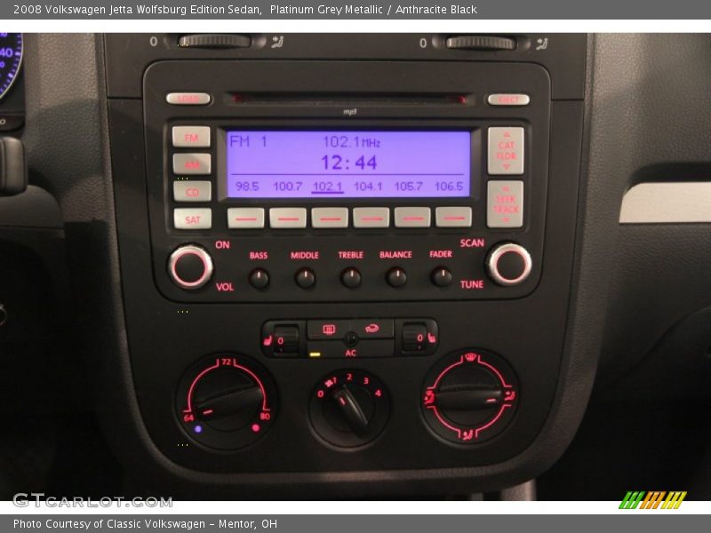 Controls of 2008 Jetta Wolfsburg Edition Sedan