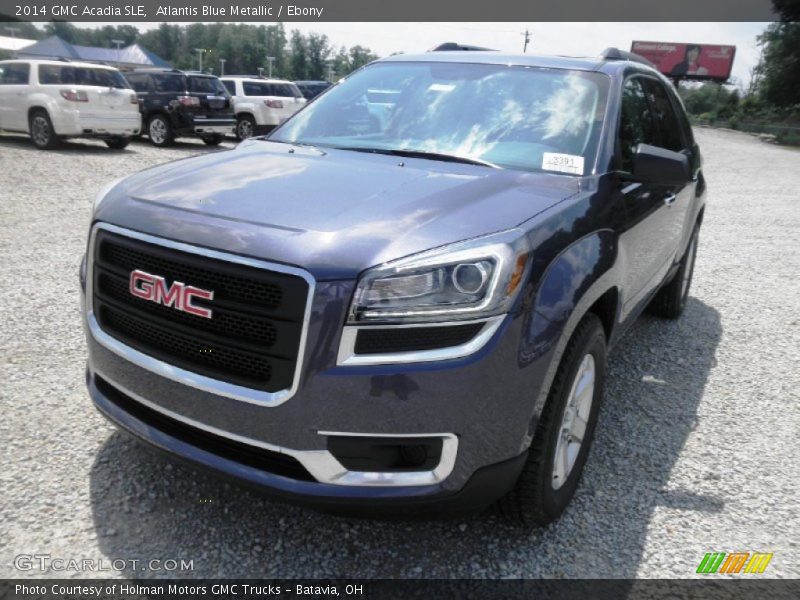 Atlantis Blue Metallic / Ebony 2014 GMC Acadia SLE