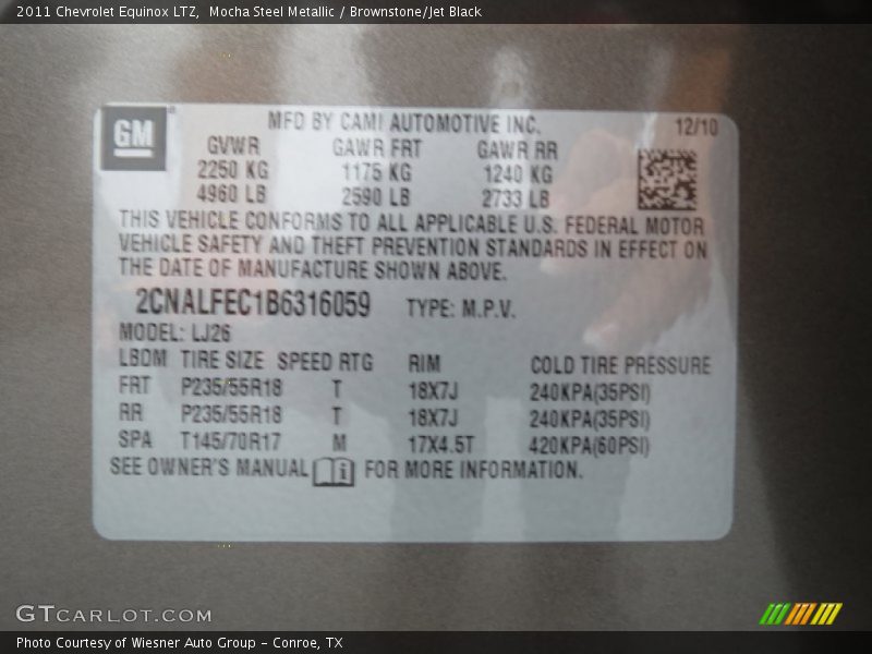Mocha Steel Metallic / Brownstone/Jet Black 2011 Chevrolet Equinox LTZ