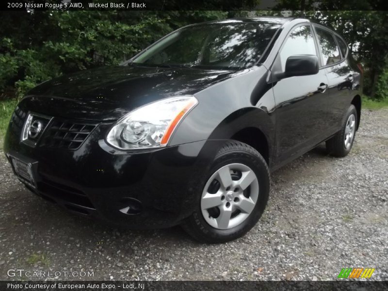 Wicked Black / Black 2009 Nissan Rogue S AWD