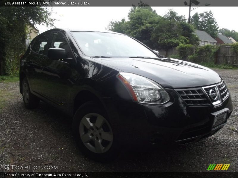 Wicked Black / Black 2009 Nissan Rogue S AWD