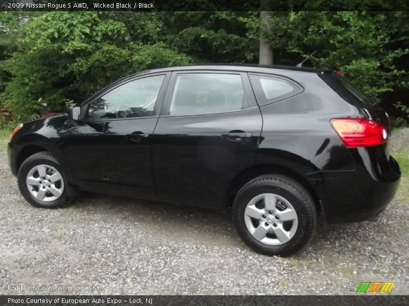 Wicked Black / Black 2009 Nissan Rogue S AWD