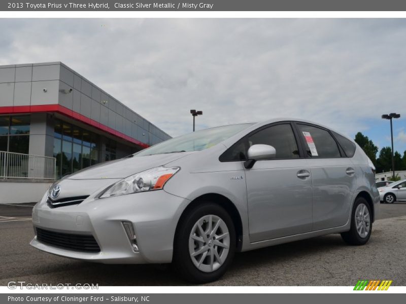 Classic Silver Metallic / Misty Gray 2013 Toyota Prius v Three Hybrid