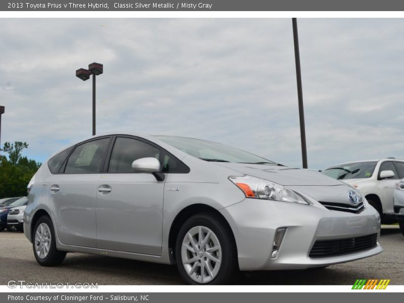 Classic Silver Metallic / Misty Gray 2013 Toyota Prius v Three Hybrid