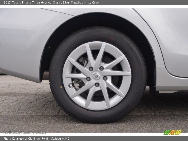 Classic Silver Metallic / Misty Gray 2013 Toyota Prius v Three Hybrid