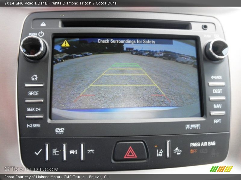 White Diamond Tricoat / Cocoa Dune 2014 GMC Acadia Denali