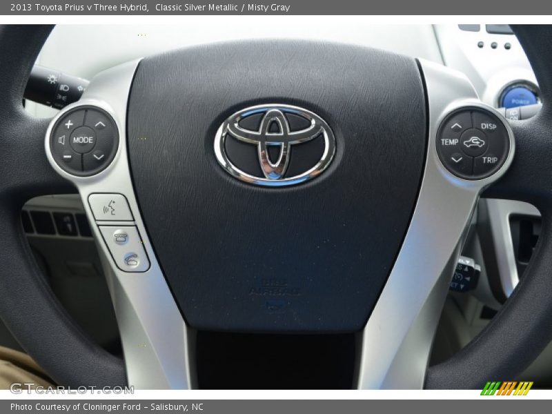 Classic Silver Metallic / Misty Gray 2013 Toyota Prius v Three Hybrid