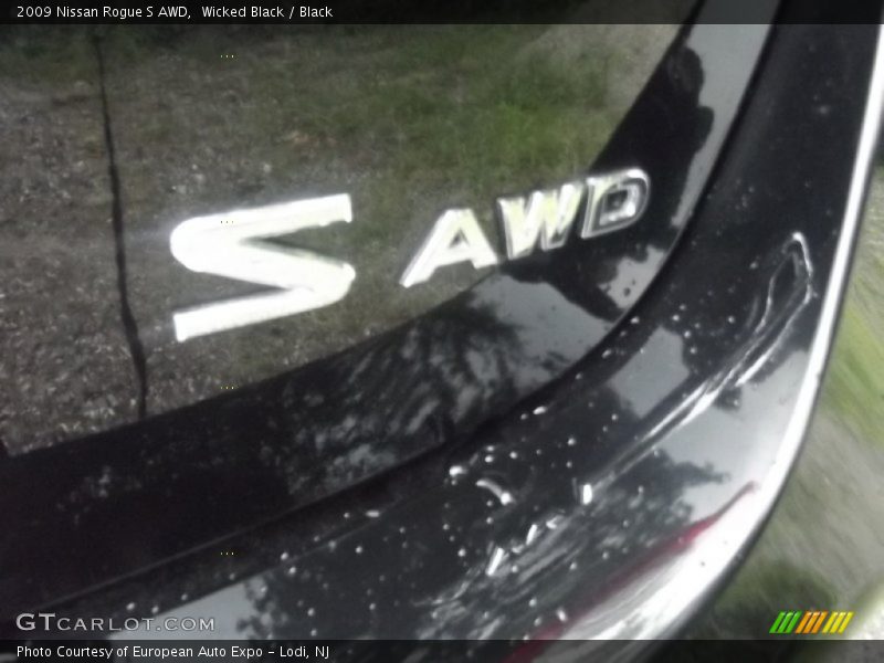 Wicked Black / Black 2009 Nissan Rogue S AWD
