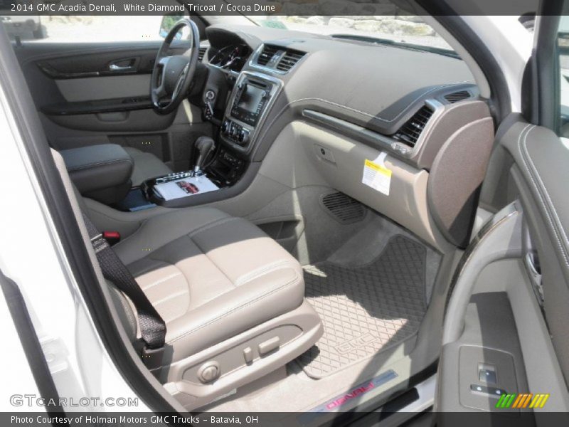 White Diamond Tricoat / Cocoa Dune 2014 GMC Acadia Denali