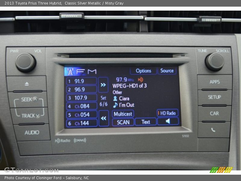 Classic Silver Metallic / Misty Gray 2013 Toyota Prius Three Hybrid