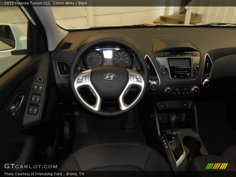 Cotton White / Black 2013 Hyundai Tucson GLS