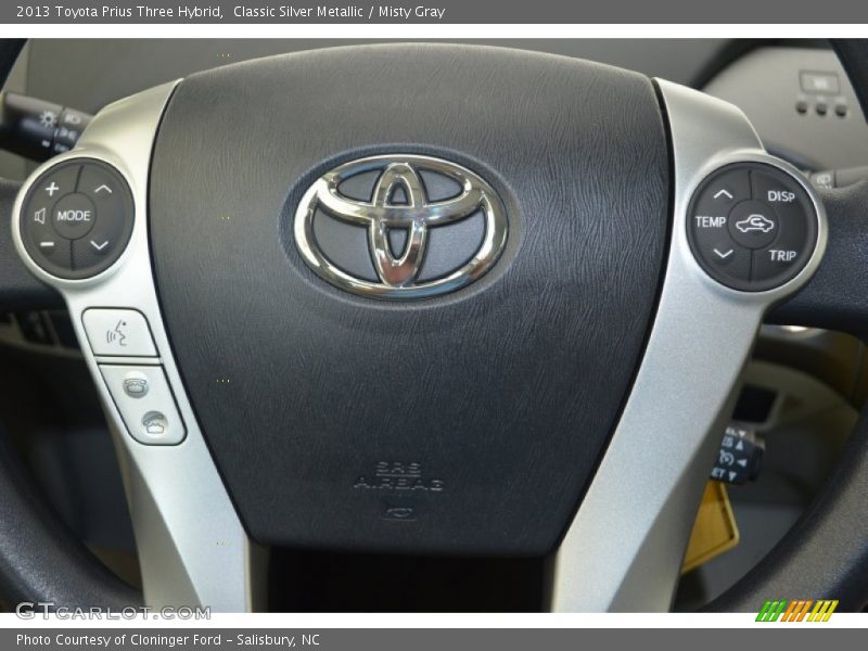 Classic Silver Metallic / Misty Gray 2013 Toyota Prius Three Hybrid
