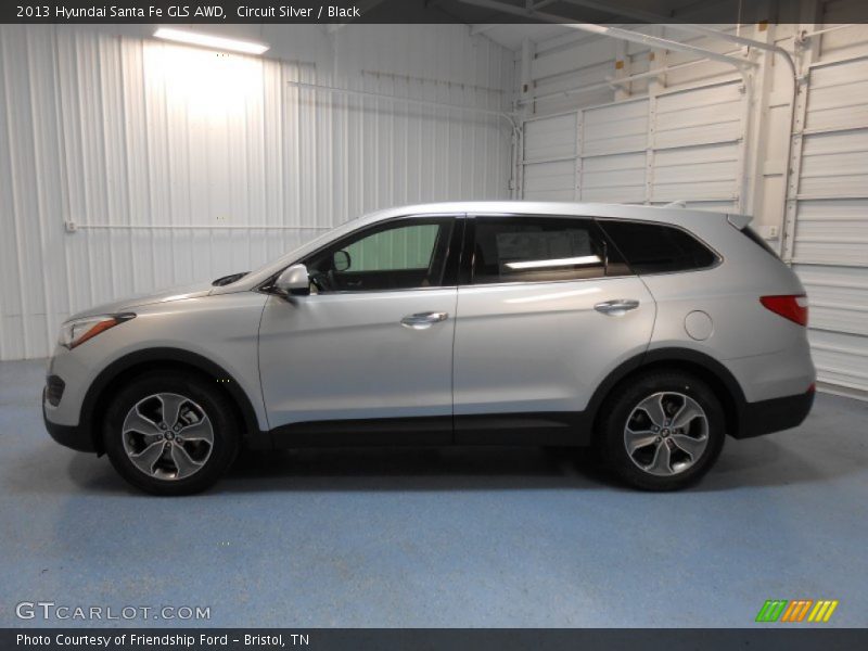 Circuit Silver / Black 2013 Hyundai Santa Fe GLS AWD