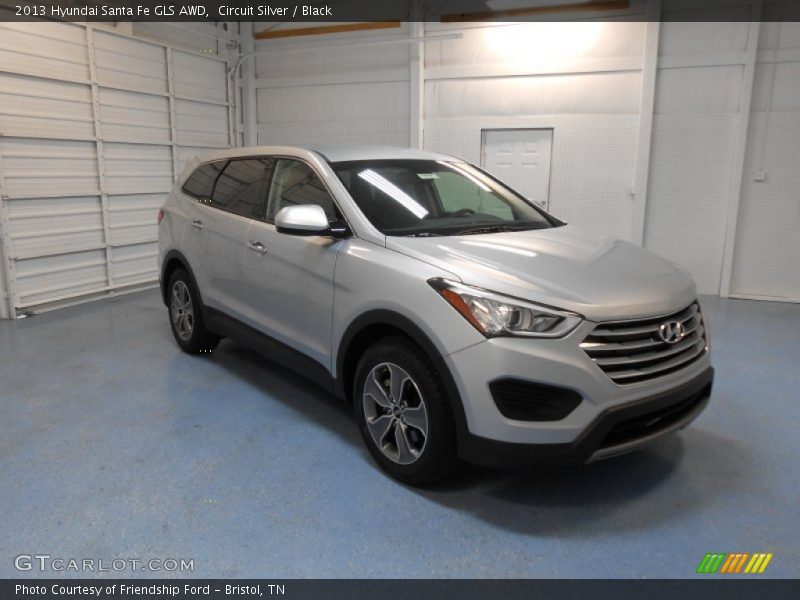 Circuit Silver / Black 2013 Hyundai Santa Fe GLS AWD